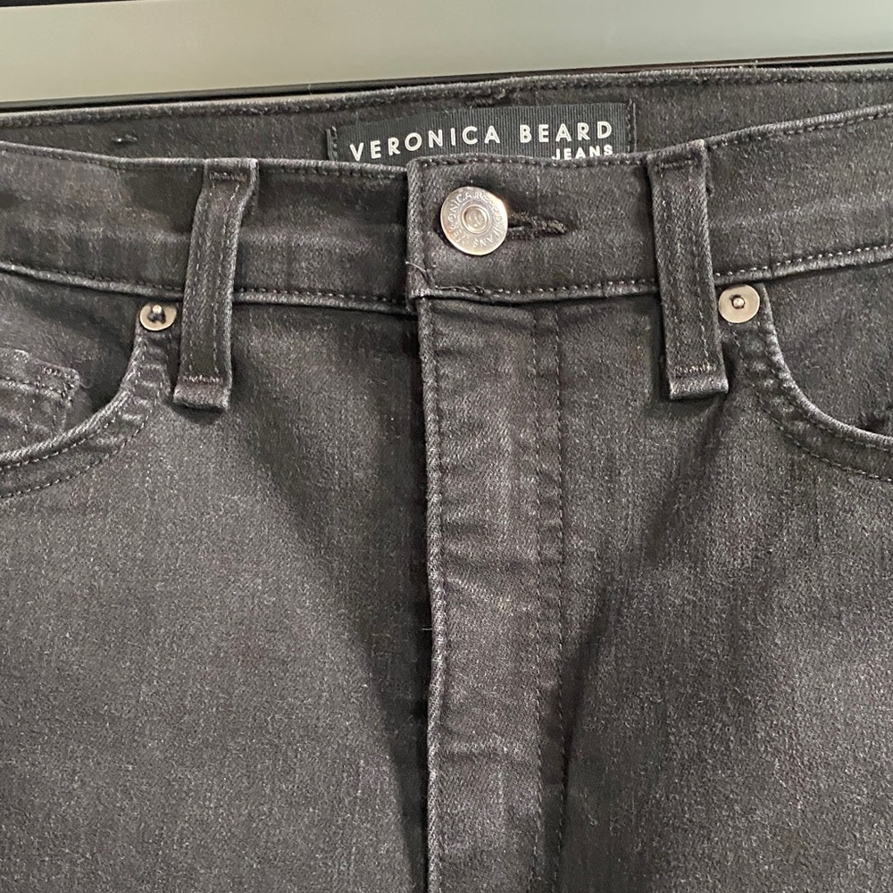 Veronica Beard Beverly Black Flare Jeans - Picture 10 of 16